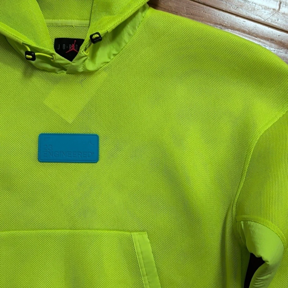 Jordan 23 Engineered Pullover Hoodie Neon Yellow Cyber Hoodie